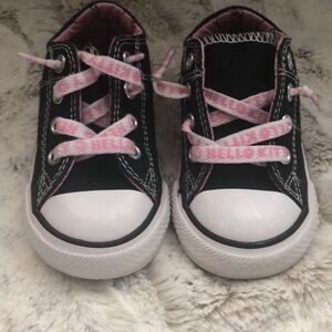 Hello Kitty Kids Black and Pink Sneakers
